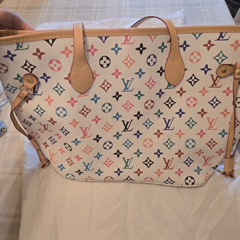 Neverfull Colorful Monogram Canvas Bag - Picture 2 of 9